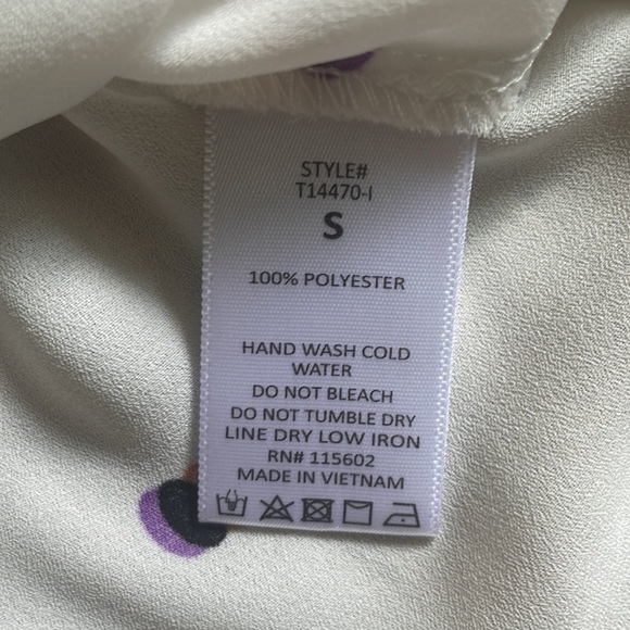 Lush razor back tank white with orange & purple dots size small - Picture 7 of 7